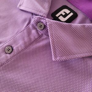 CLEARANCE FootJoy FJ Golf Polo Shirt Mens Purple Diamond Performance Stretch XL